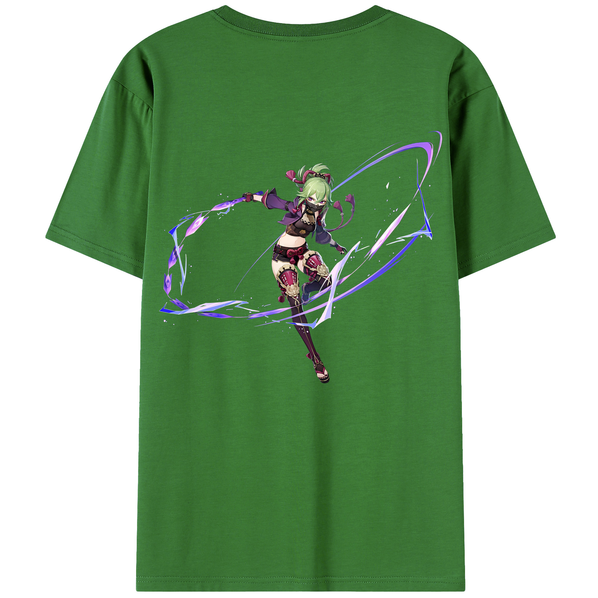 げんし神  久岐忍 くき しのぶ genshin Kuki Shinobu レディース半袖Tシャツ(バックプリント)